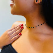 Choker Zircônias Negras