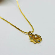 Colar Flor Brilhante