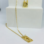 Colar Escapulário FÉ Dourada