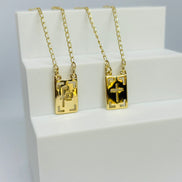 Colar Escapulário FÉ Dourada