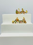 Brinco Ear Cuff Leque com Zirconias