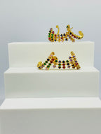Brinco Ear Cuff Leque com Zirconias