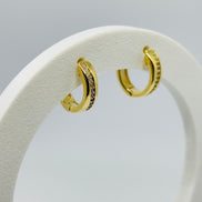 Brinco Argola fita Zirconias