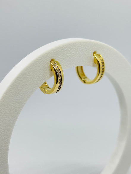 Brinco Argola fita Zirconias