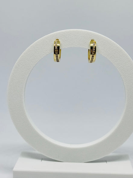 Brinco Argola fita Zirconias