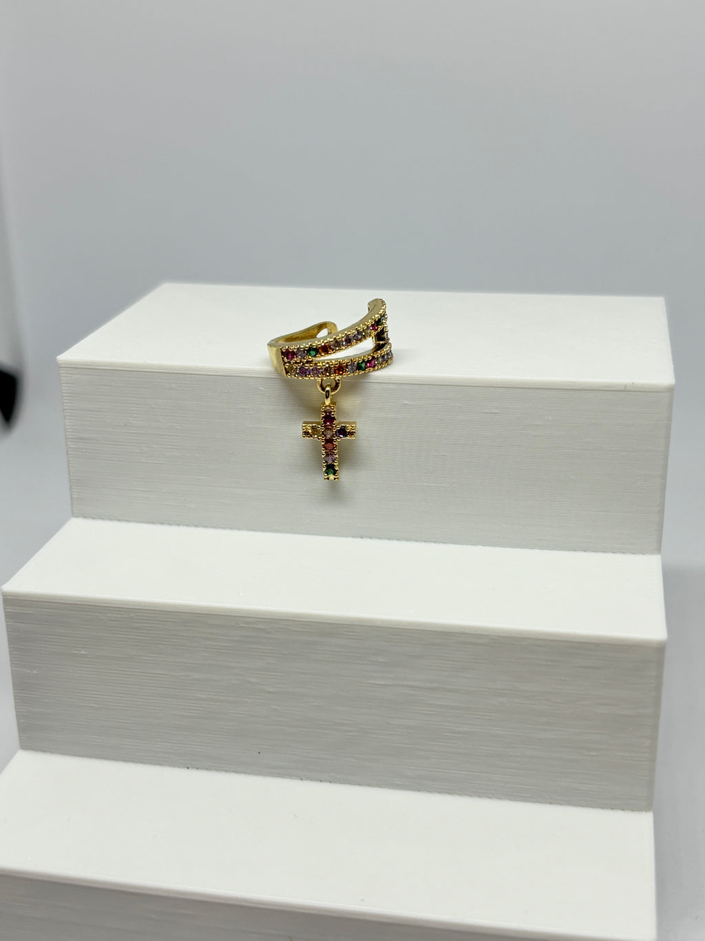 Brinco Cruz - Piercing Fake