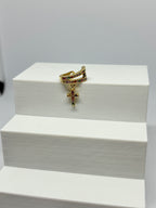 Brinco Cruz - Piercing Fake