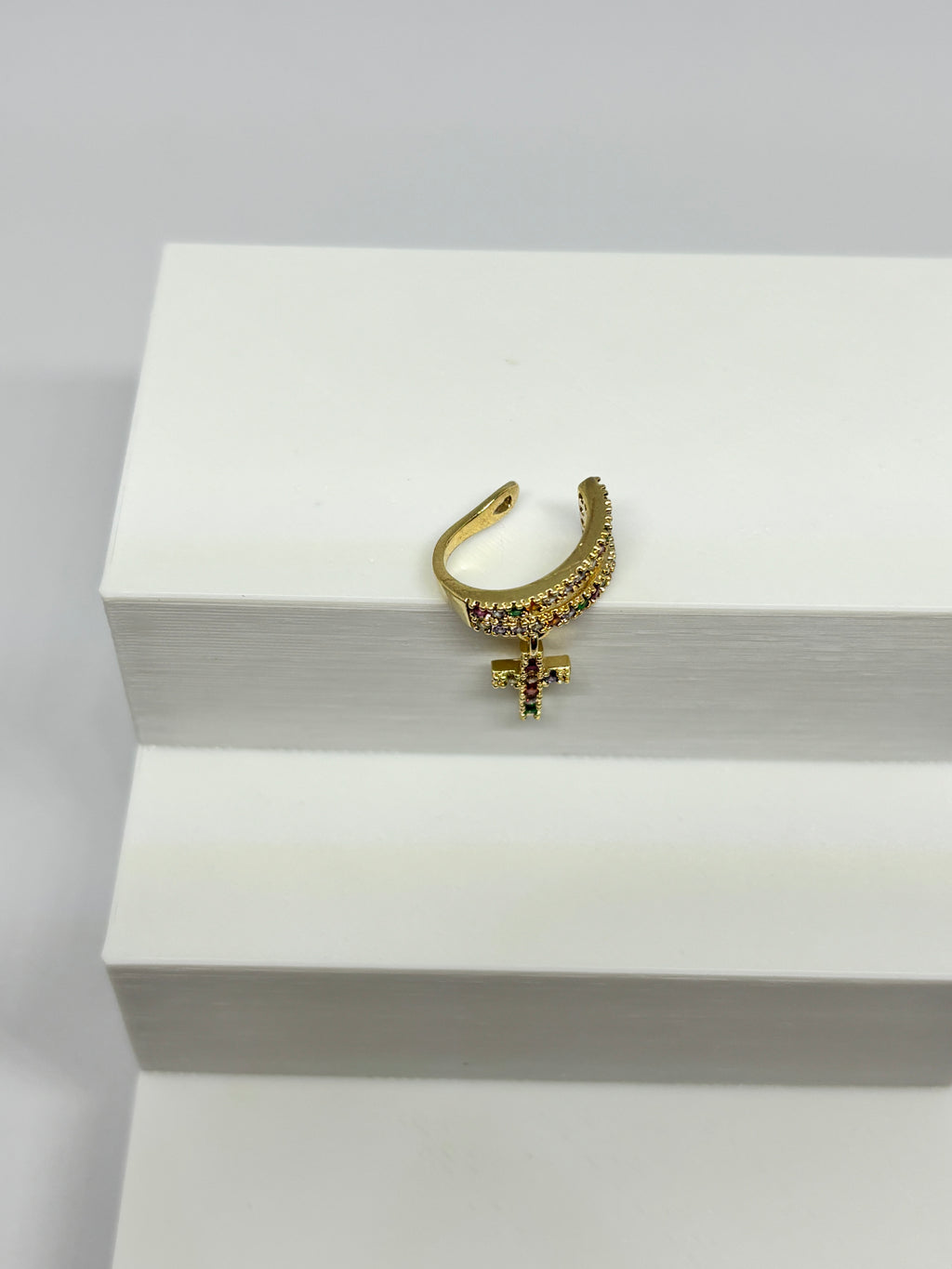 Brinco Cruz - Piercing Fake