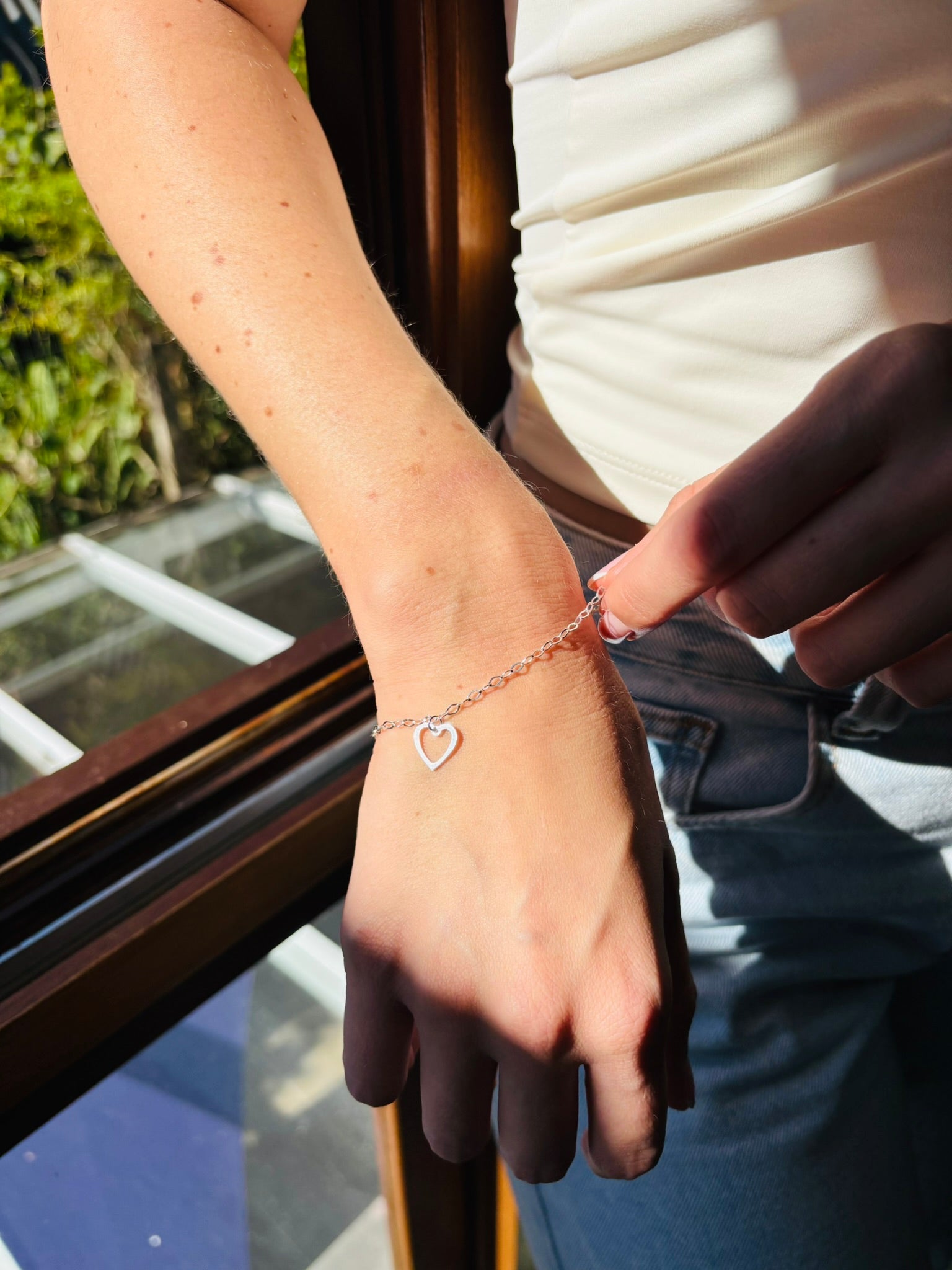 Pulseira com Pingente de Coração