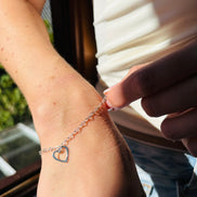 Pulseira com Pingente de Coração