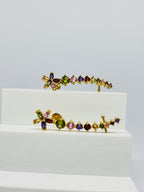 Brinco Ear Cuff Pedras preciosas