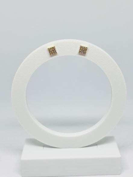 Brinco Quadrado cravejado