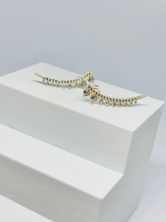 Brinco Prata cravejada