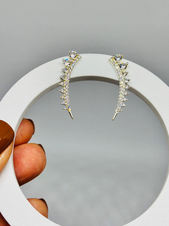 Brinco Prata cravejada