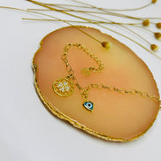 Pulseira Olho Grego e Flor da Vida