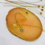Pulseira Olho Grego e Flor da Vida
