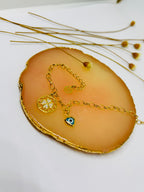 Pulseira Olho Grego e Flor da Vida