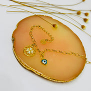 Pulseira Olho Grego e Flor da Vida
