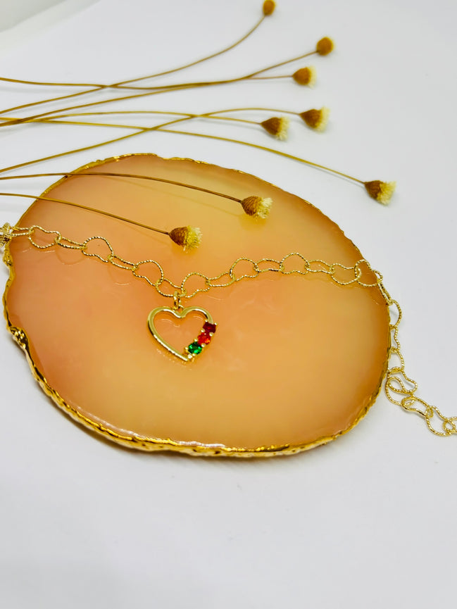 Pulseira Corações dourados