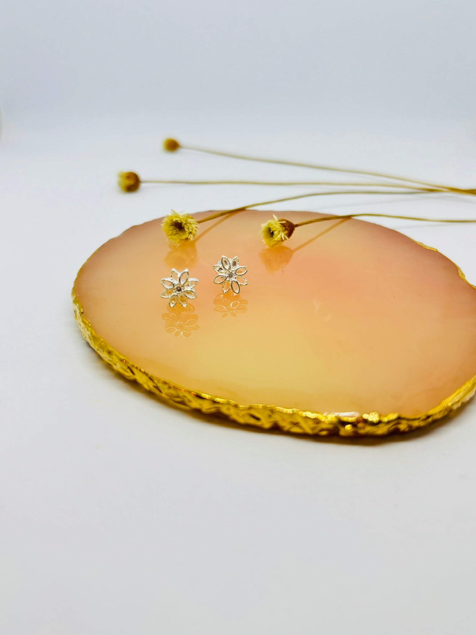 Brinco Flor Prata