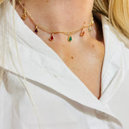 Colar Gotas Coloridas