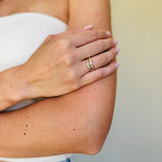 Anel Elegância Chevron