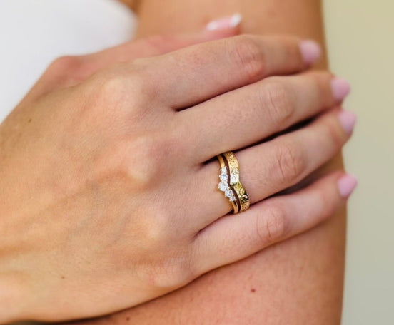 Anel Elegância Chevron